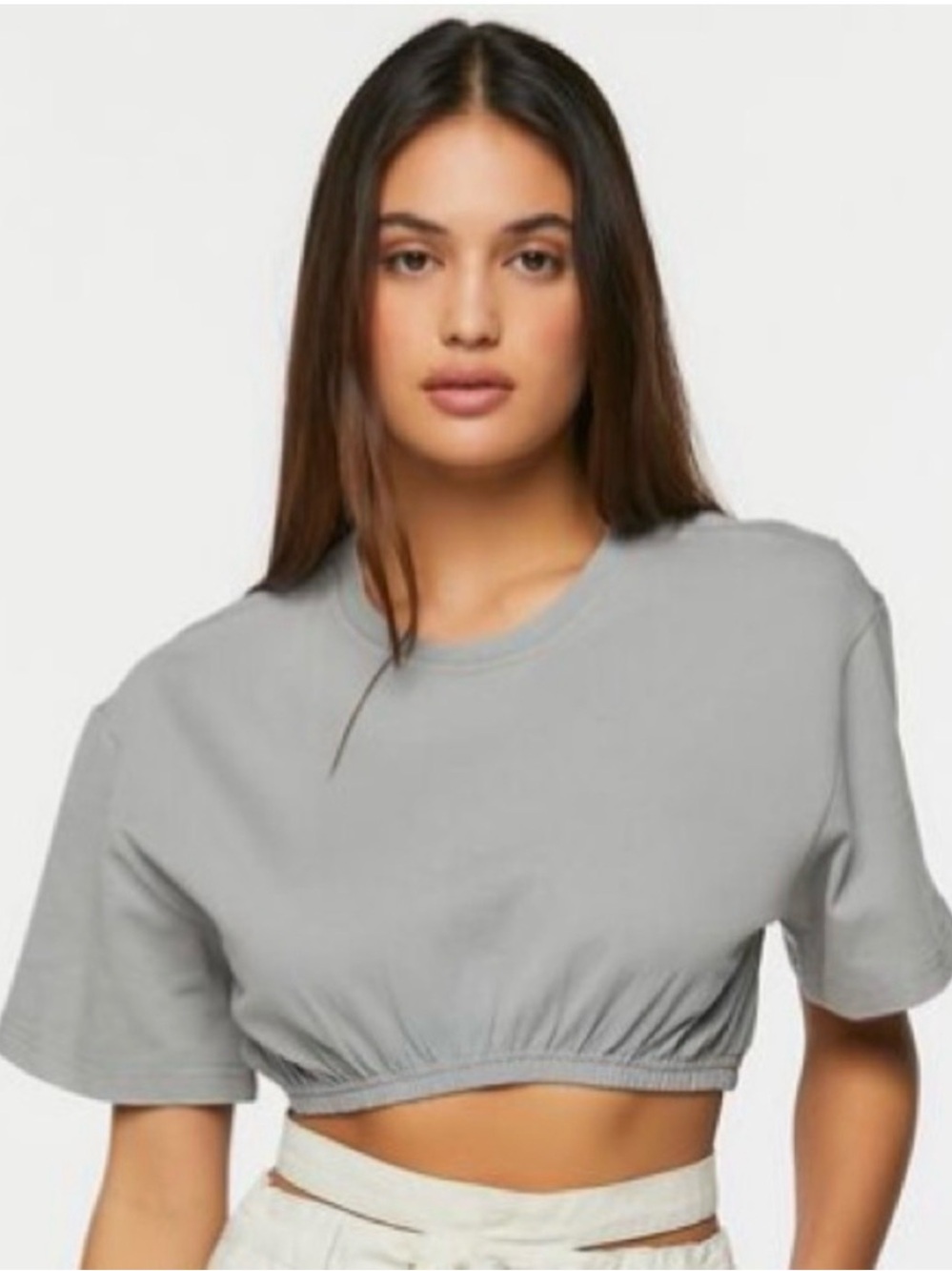 Cropped Crewneck Tee